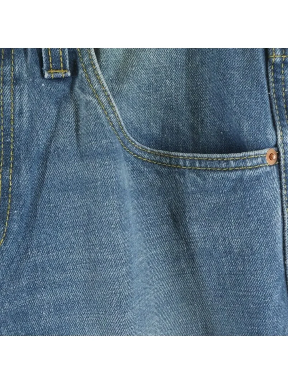 Gucci Logo Patch Washed Flare Denim Pants Blue